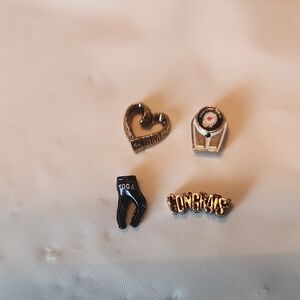 Origami Owl Gold and Black Necklace Charms